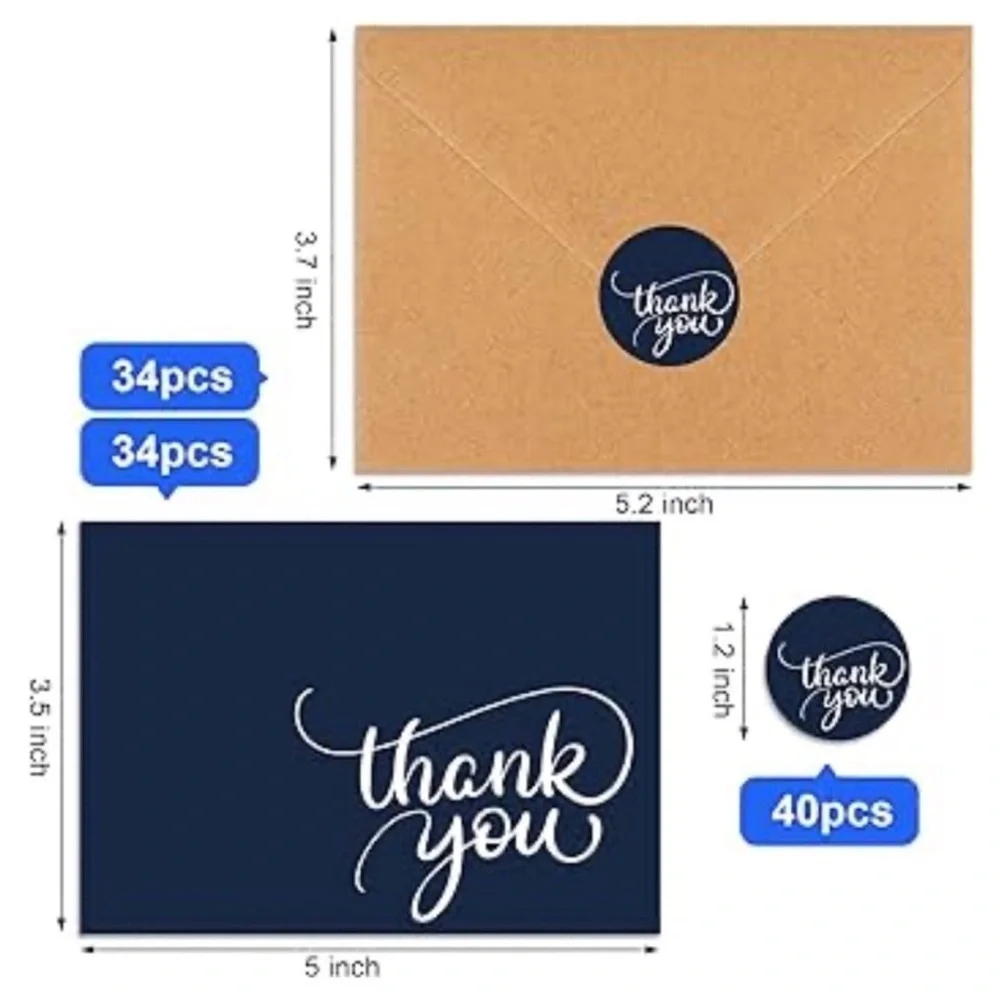 34 PIECE THANK YOU STATIONARY SET